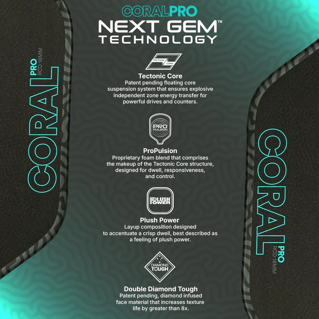Six Zero Coral Pro Pickleball Paddle