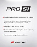 Selkirk Balls Selkirk Pro S1 Pickleball